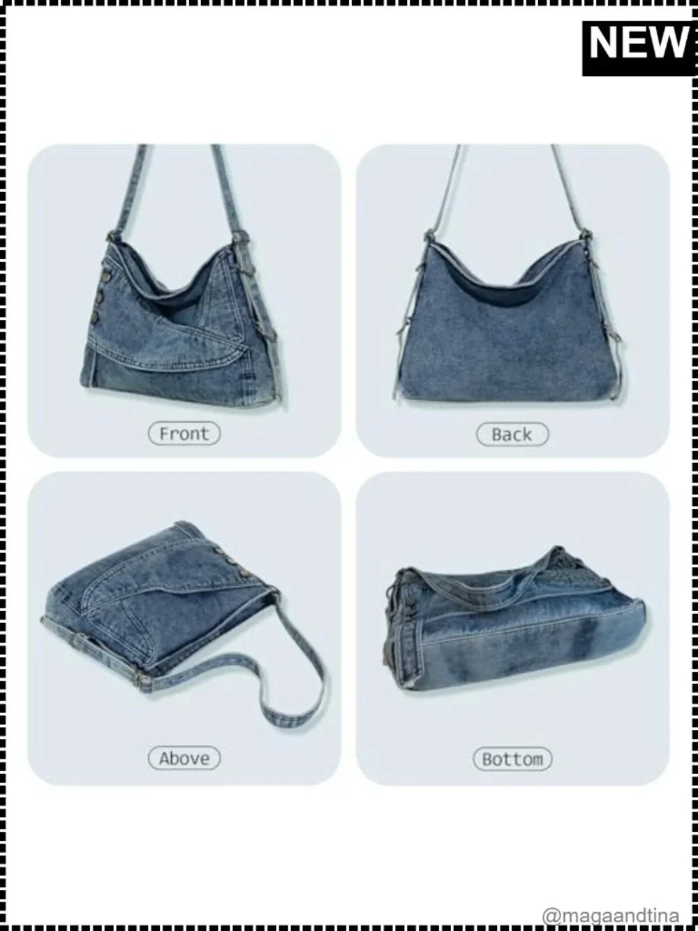 N/A denim shoulder